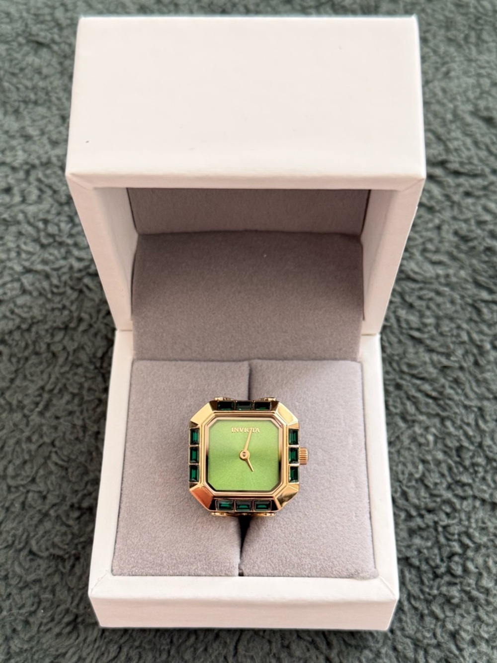 NWT Invicta Mini Angel Women's Ring Watch - 21.5mm, Gold (49583) Adjustable
